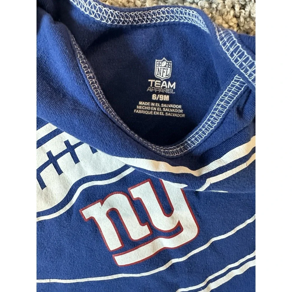 Lot Of Baby New York Giants Body Suits 3/6 & 6/9 Months One Knicks Bodysuit EUC!